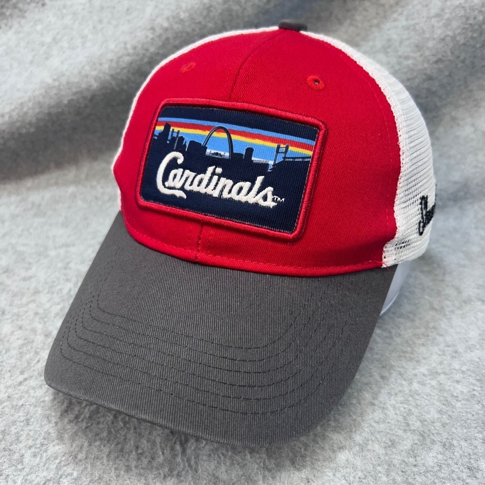 St Louis Cardinals Skyline Patch Unisex Red Grey Cardinals Trucker Hat OSFM